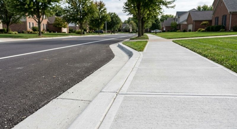 Sidewalk Curb Installation